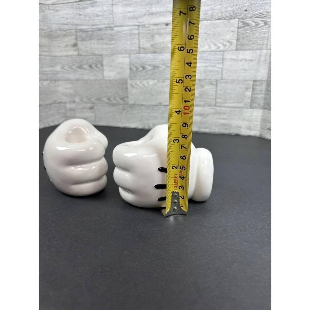Disney Treasure Craft Mickey Glove Candle Holders‎ - Pair - Mickey Mouse
